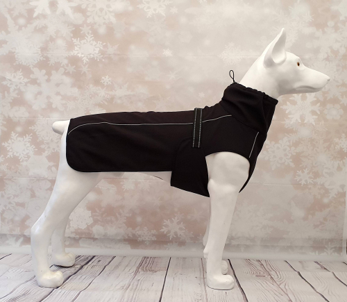 Softshellmantel schwarz mit Halsteil Gr. S - ABVERKAUF