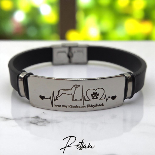 Armband Heartbeat Rhodesian Ridgeback Love Edelstahl Silber(1)