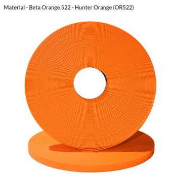 Beta-Biothane NEONORANGE Meterware - 38mm