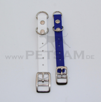 Paracord Adapter Biothane SHORT Doppelschnalle silber rund