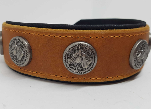 Concho Pferdekopf Altsilber 25mm (7)