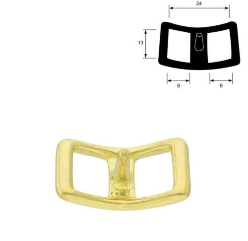 Conway Schiffchen Schnalle Messing 20mm