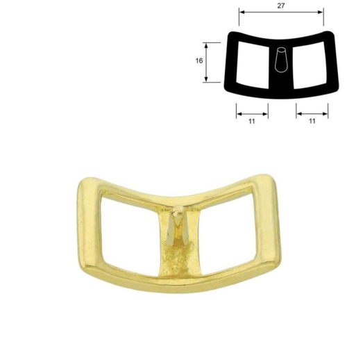 Conway Schiffchen Schnalle Messing 16mm