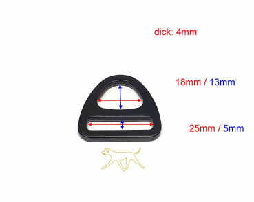 Dreieck D-Ring Schwarz