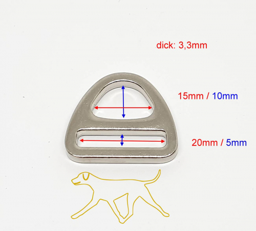 Dreieck D-Ring Silber