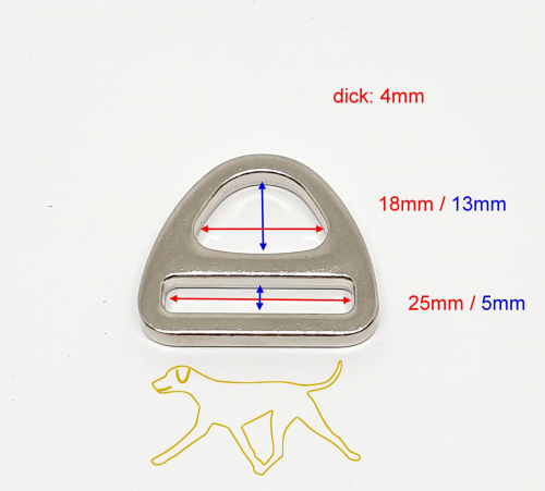 Dreieck D-Ring Silber