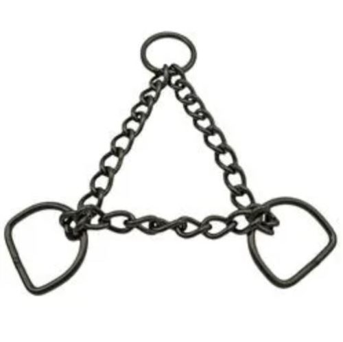 Edelstahl Schwarz Zugstopkette 20mm D-Ringe (6)