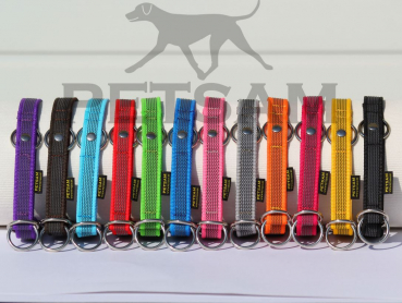 Halsband "Zugstop" Regenbogen gummiert verstellbar