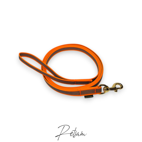 Gummierte Sportleine 3m GENÄHT Messing Karabiner MIT Handschlaufe