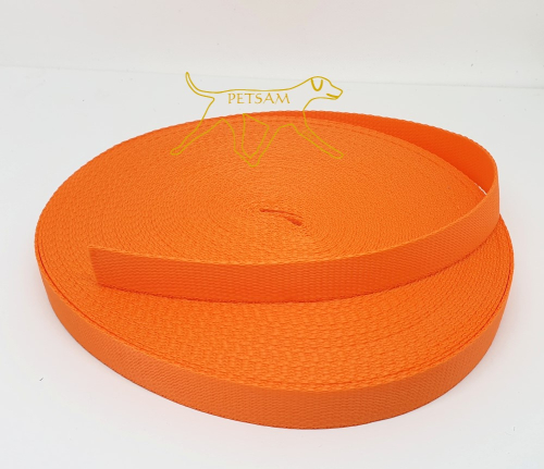 10m Gurtband ORANGE Breite 16mm TEX