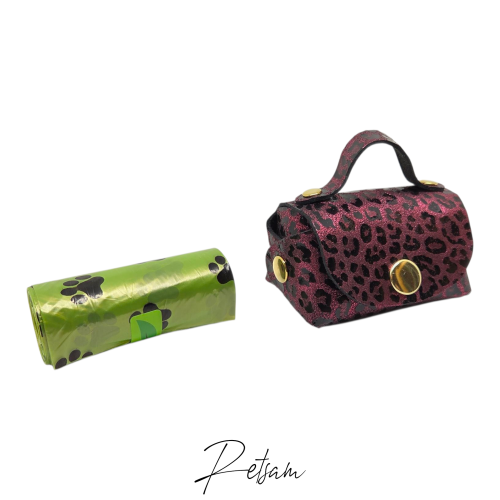 Kacktüten-Tasche pinkleopard  Leder (6)