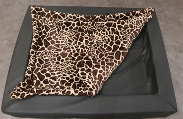 Kuschelfleece Giraffe doppelseitig Reststück, 1,75m lang