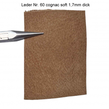 25x80cm Lederstreifen Cognac soft (60) Zuschnitt