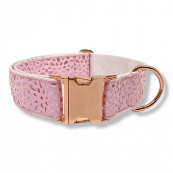 Halsband "Married" rosa-rosa 40mm Steckschnalle Metall
