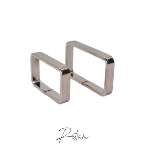 Schlaufe Metall 4mm silber HOCH 30mm Breite