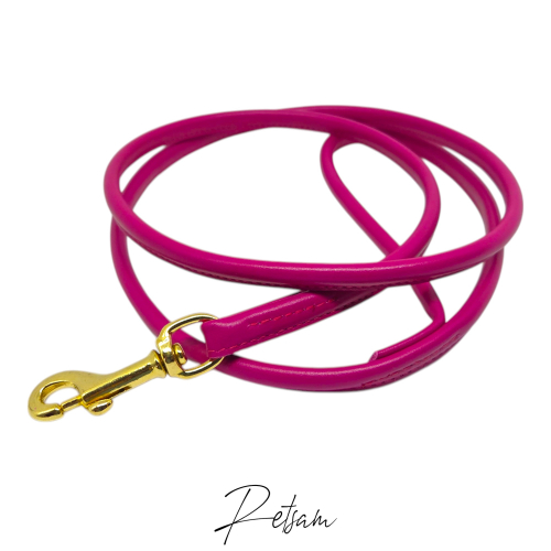 Rundgenähte Leine aus einem Stück mit Handschlaufe crazy pink