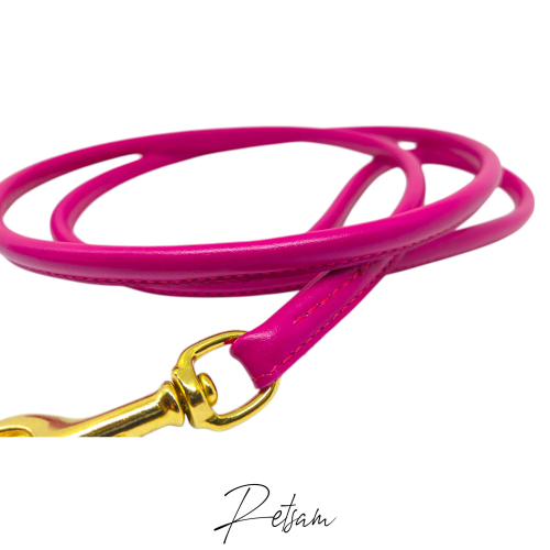 Rundgenähte Leine aus einem Stück mit Handschlaufe crazy pink