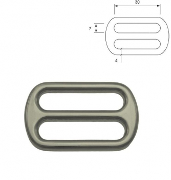 Schieber Metall Anthrazit Hochglanz, halbrund