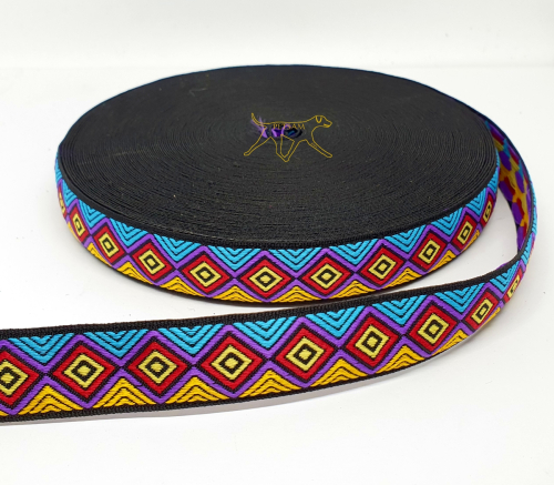 Jacquard Webband "ZickZack" 25mm Breit