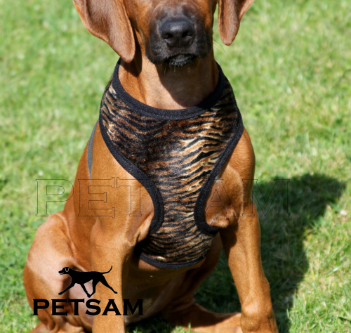 Fellimitat Softgeschirr TIGER Dunkel (kleine Welpen)