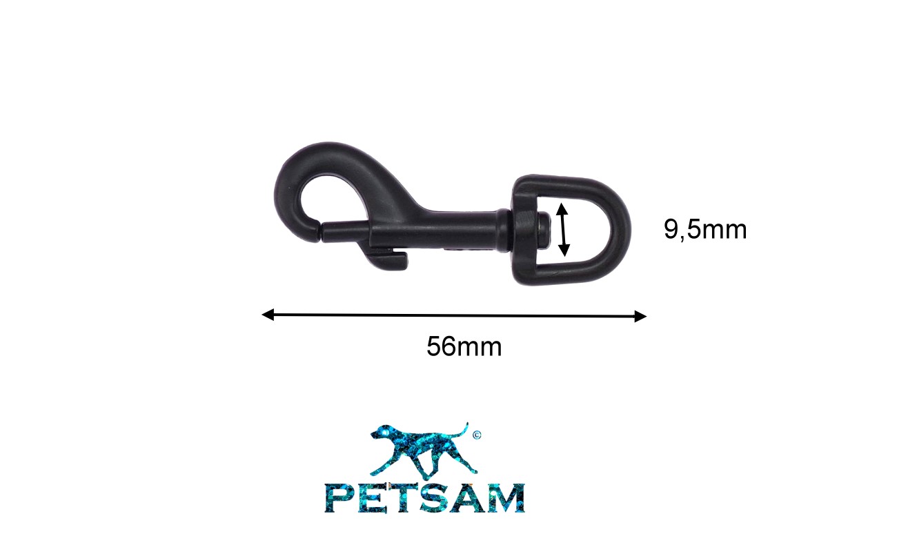 PETSAM ® - Schwarz Karabiner klein (Katzenhaken) (1)