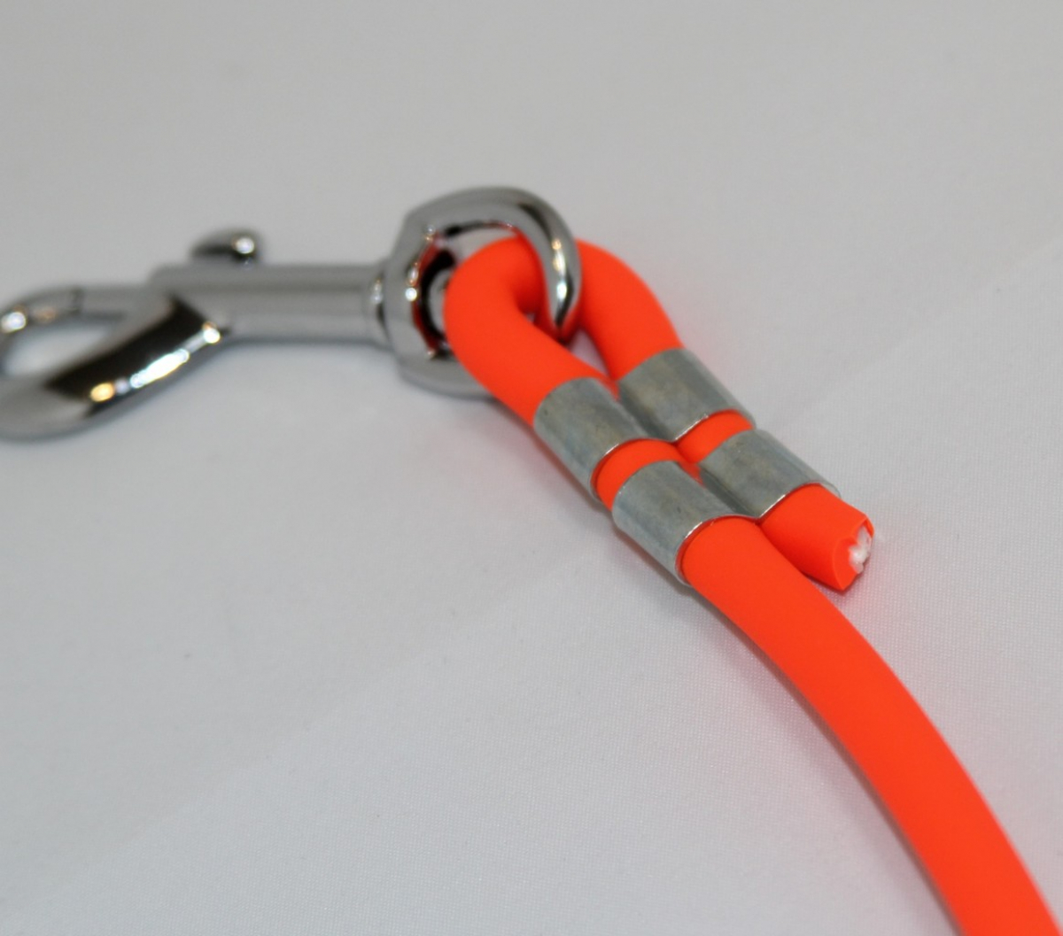 Set Beschlag 8mm für Biothane rund mit Handschlaufe (2 Stk)