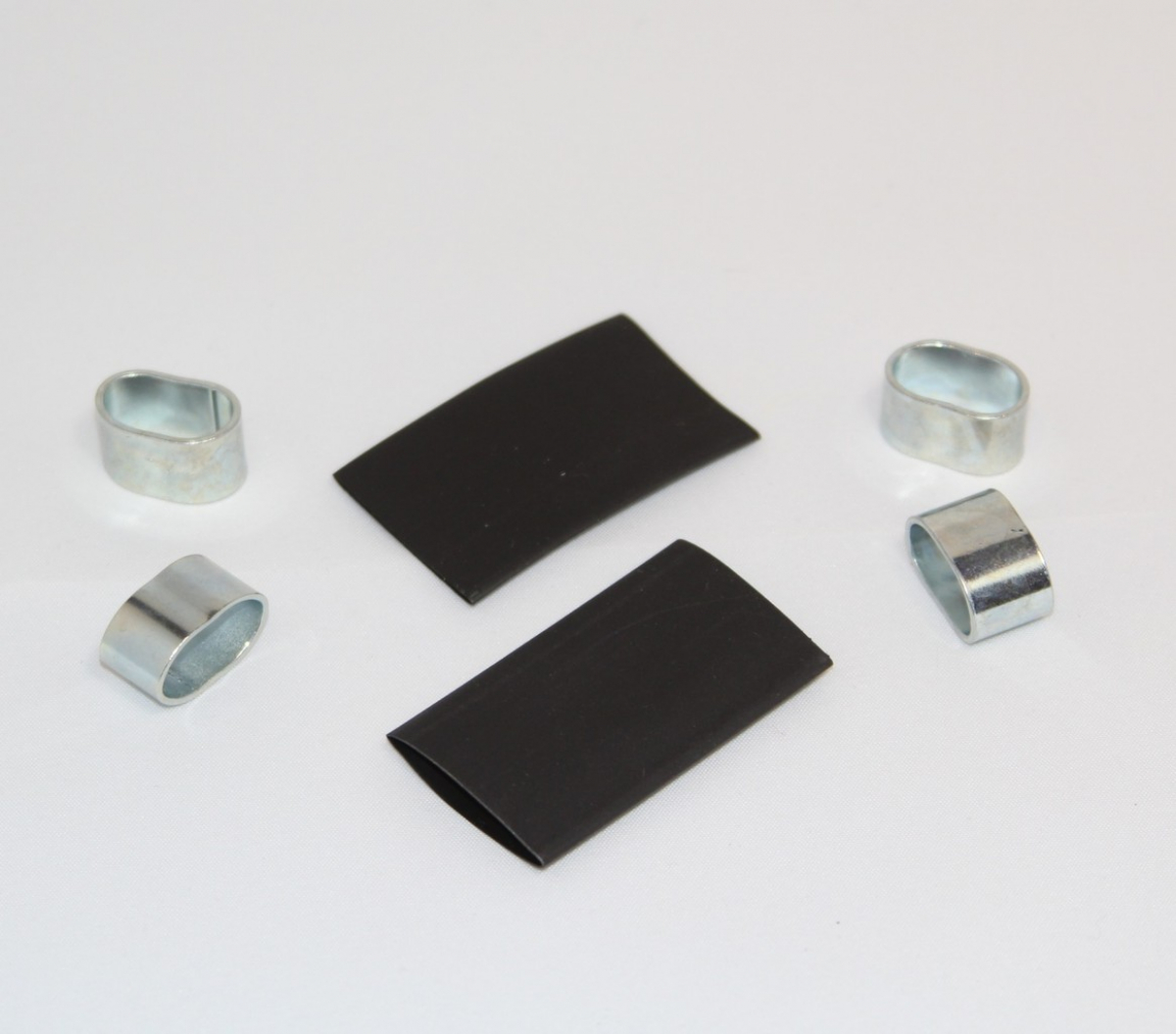 Set Beschlag 8mm für Biothane rund mit Handschlaufe (2 Stk)