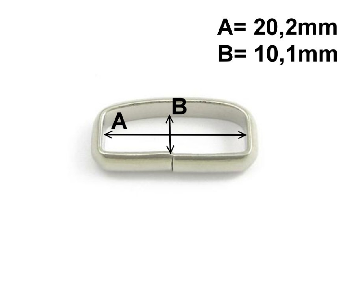 Schlaufe flach silber