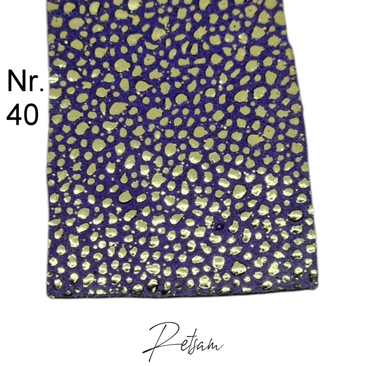 25x80cm Lederstreifen blaugold Zuschnitt (40)  Lederstück, Lederhaut Leder