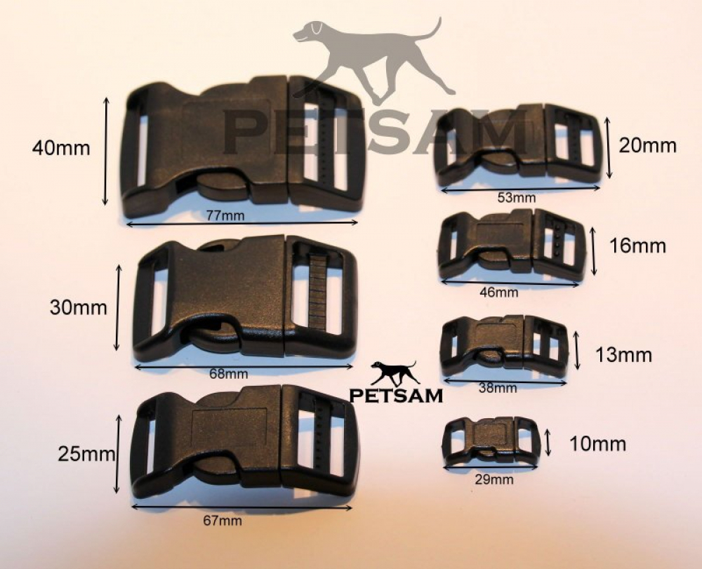 40mm Acetal Steckverschluss Kunststoff schwarz