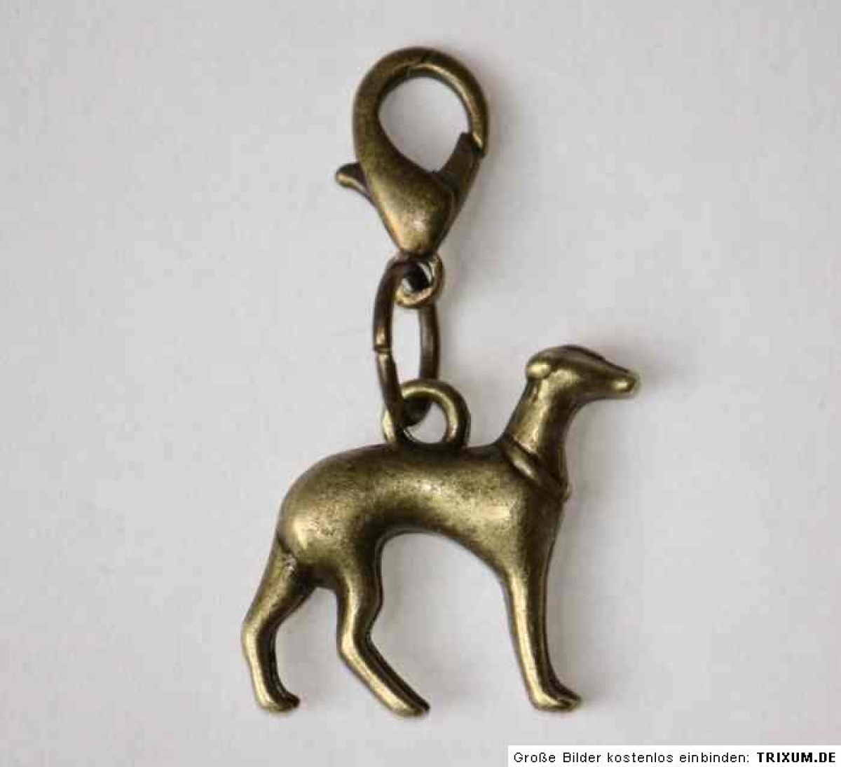 4 Anhänger als Mund in antik Bronze