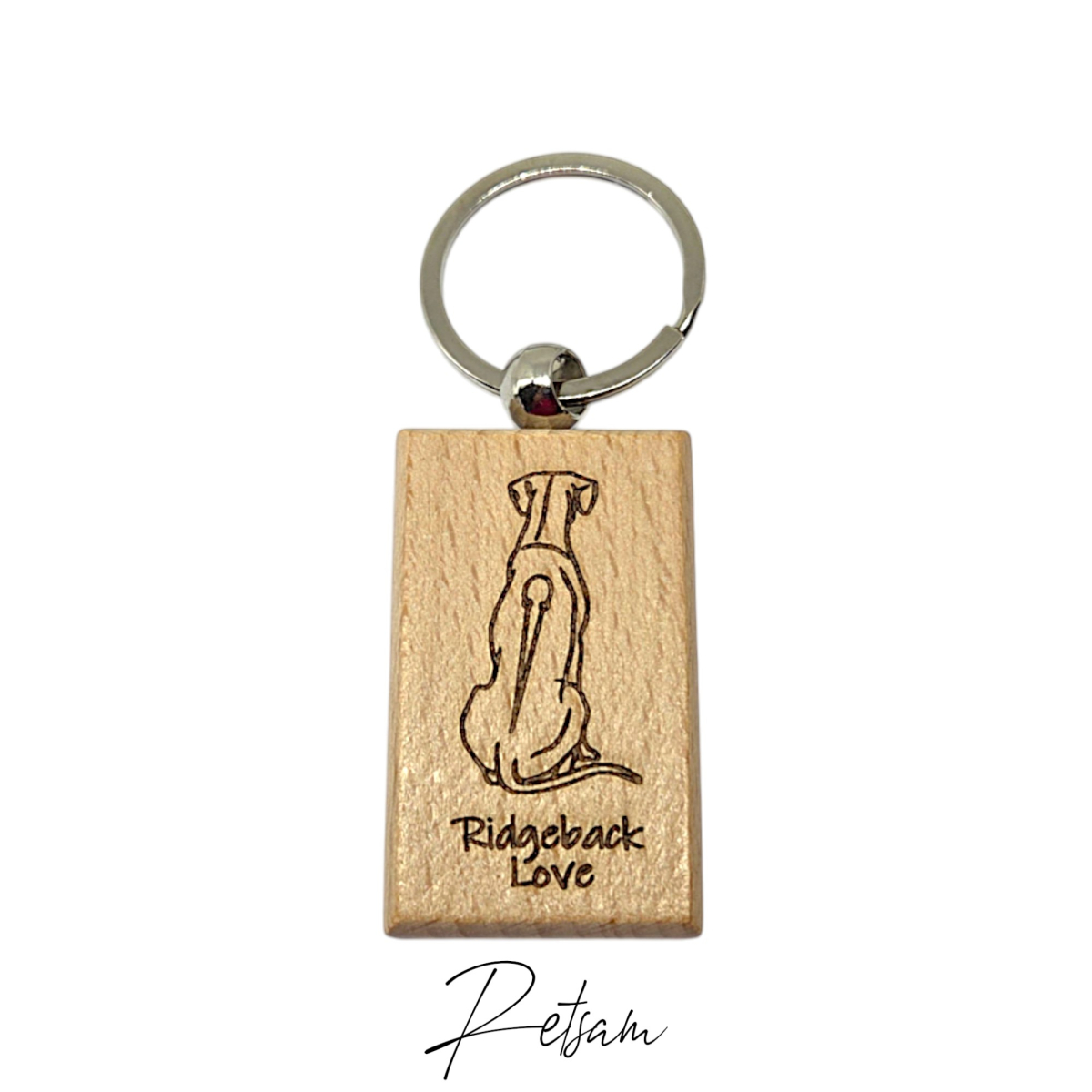 Schlüsselanhänger Ridgeback (1) Name / Logo  Rückseite
