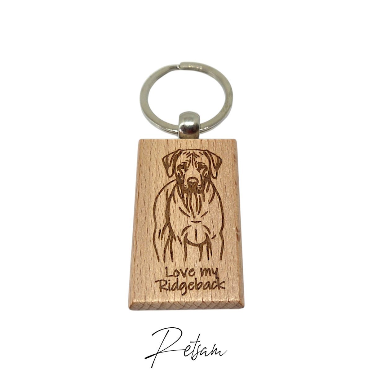 Schlüsselanhänger Ridgeback (6) Name / Logo  Rückseite