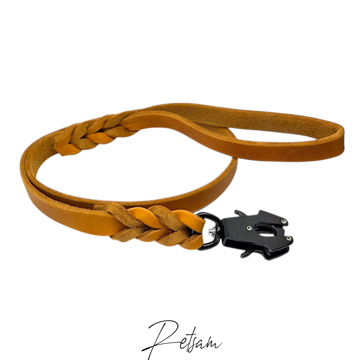 Fettlederleine, 1,5m Länge, FROG Karabiner MIT Handschlaufe