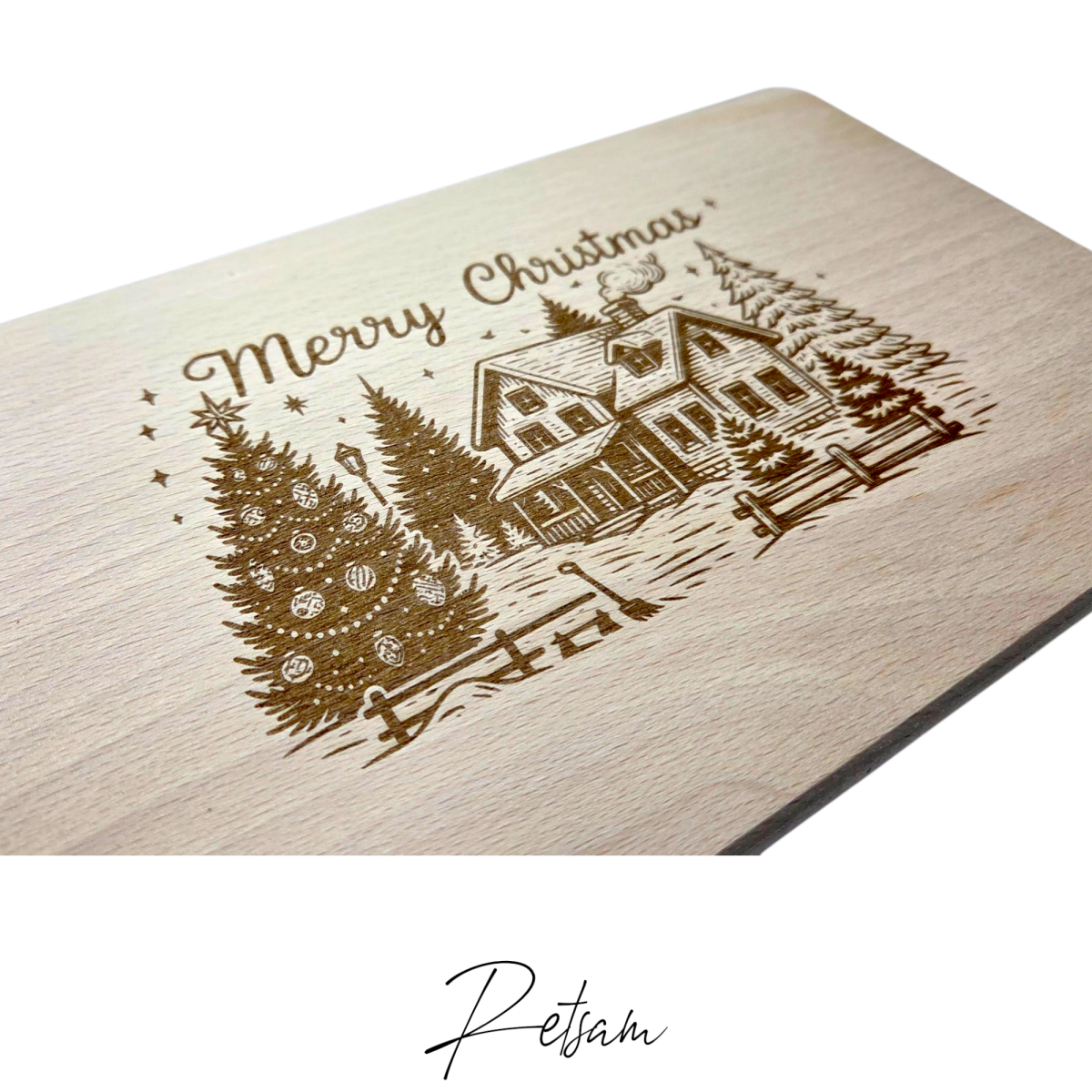 Frühstücksbrettchen Buche - 26 x 15 x 1,2 cm Weihnachten 2
