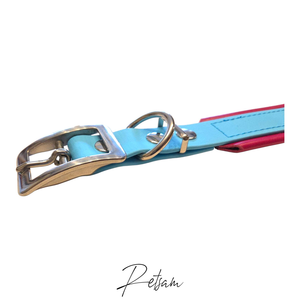 MW-Biothane-Halsband mit Leder unterlegt, sehr stabil!