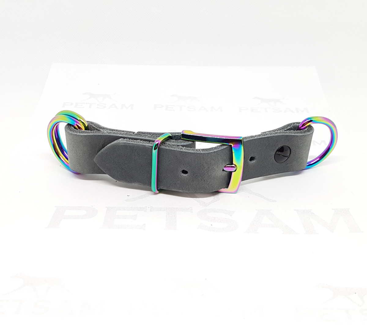 Paracord-Adapter Fettleder Geschirrschnalle Regenbogen D-Ringe