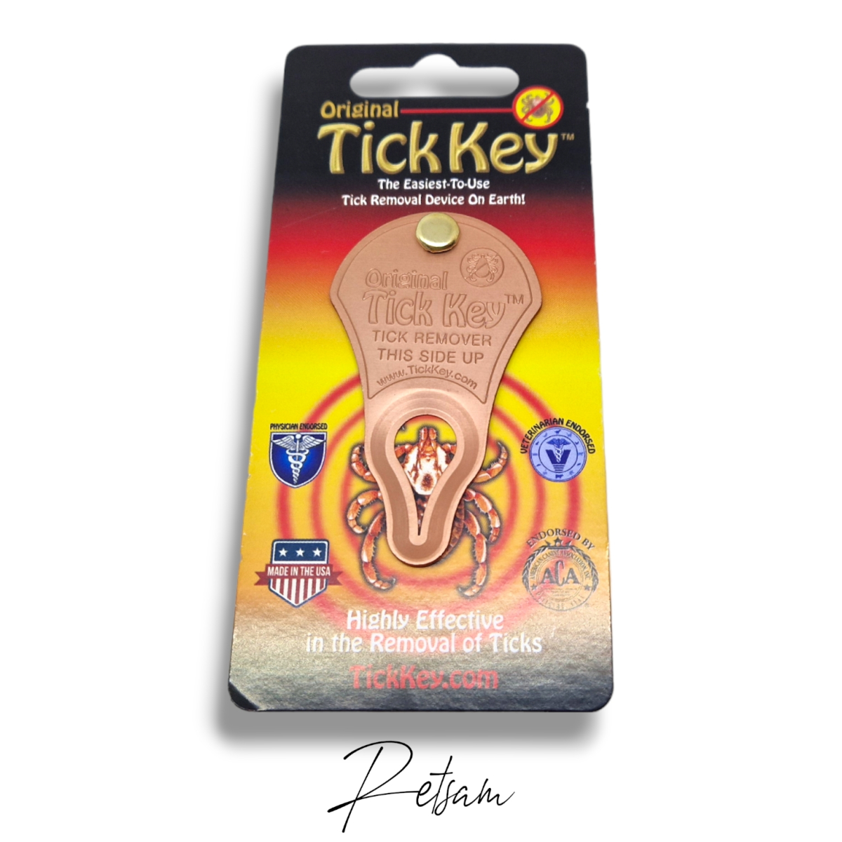 "Tick Key" Zeckenzange Zeckenentferner lachs