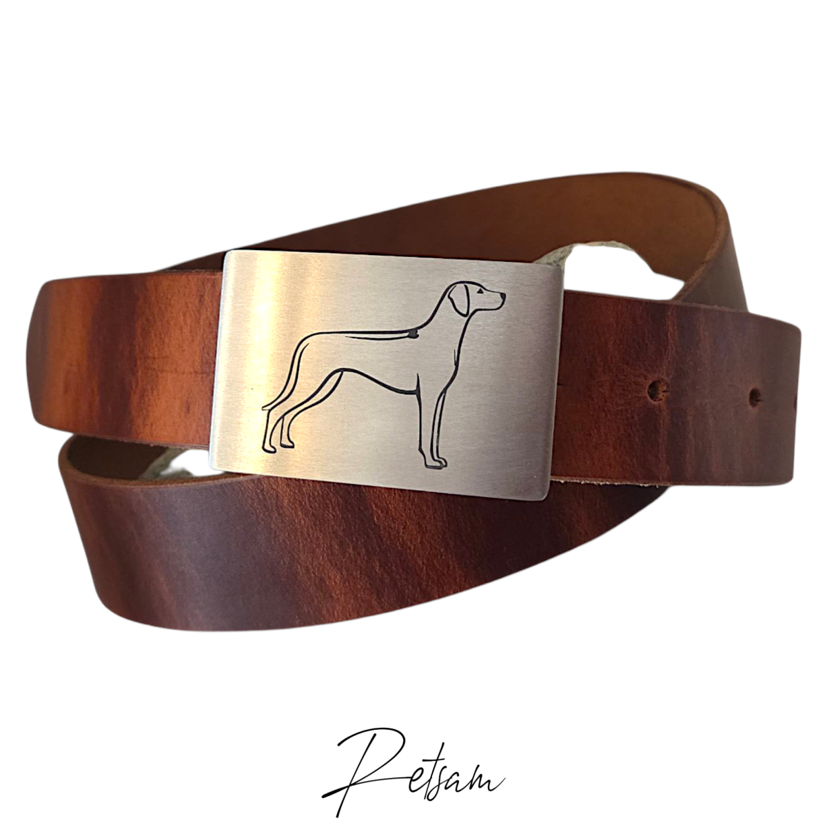 Gürtelschnalle Wechselschnalle Edelstahl Rhodesian Ridgeback Liondog 40er