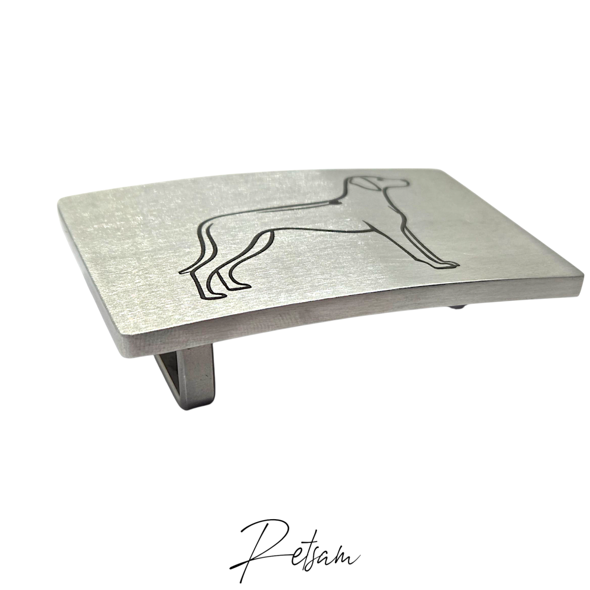 Gürtel mit Gürtelschnalle Wechselschnalle Edelstahl Rhodesian Ridgeback Stand 40er