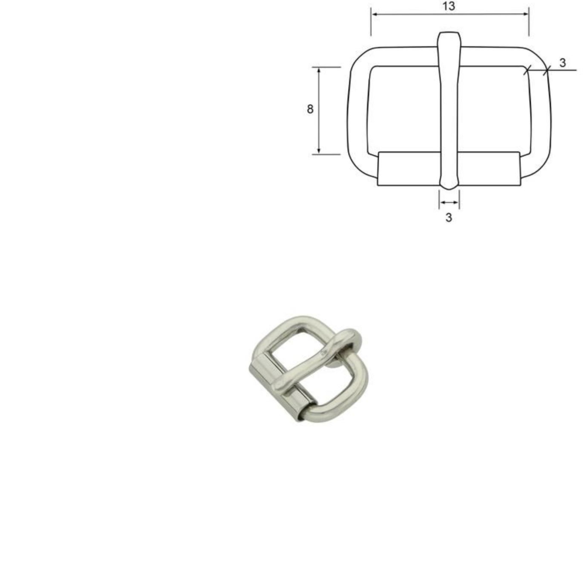 Rollschnalle Edelstahl Standard 13mm - klein und fein