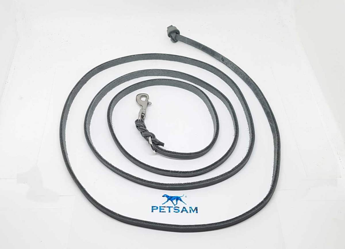 Fettlederleine Verlängerungsleine 2in1 Rosegold SCHERENkarabiner 2,30m