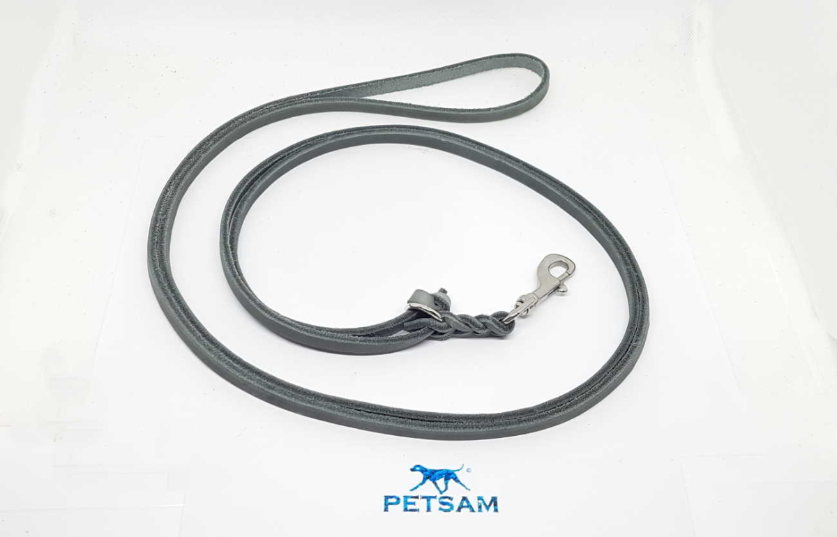 Fettlederleine Verlängerungsleine 2in1 Rosegold SCHERENkarabiner 2,30m