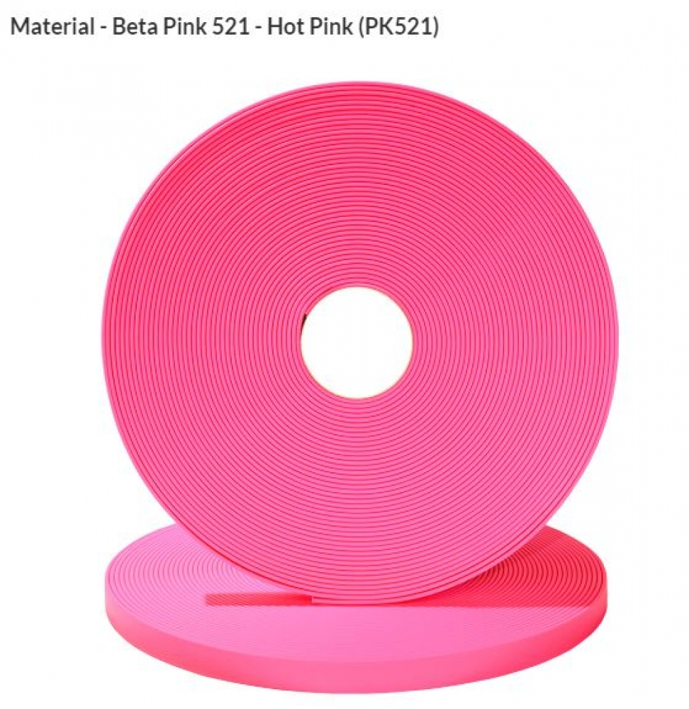 Beta-Biothane NEONPINK Meterware - 25mm