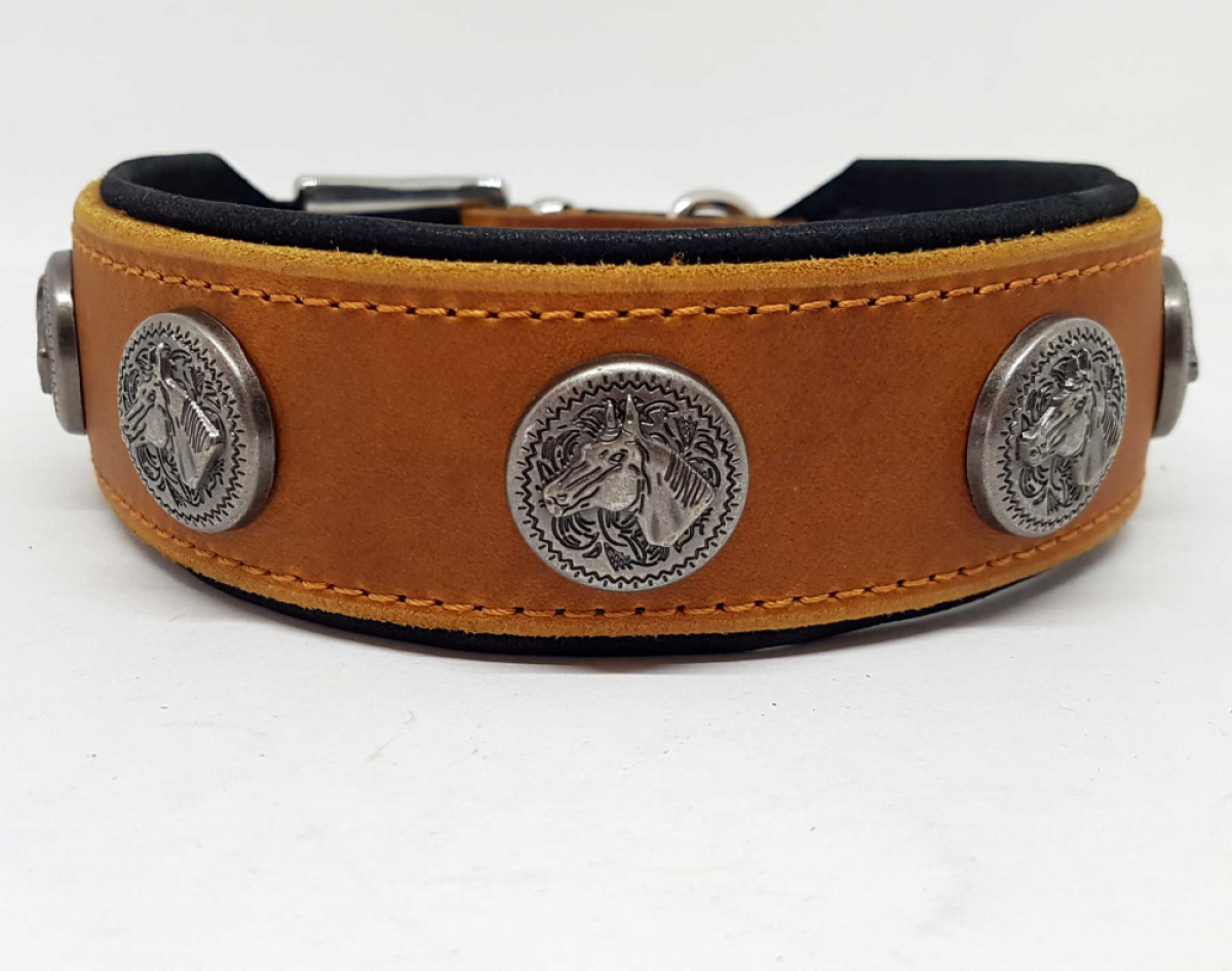 Concho Pferdekopf Altsilber 25mm (7)