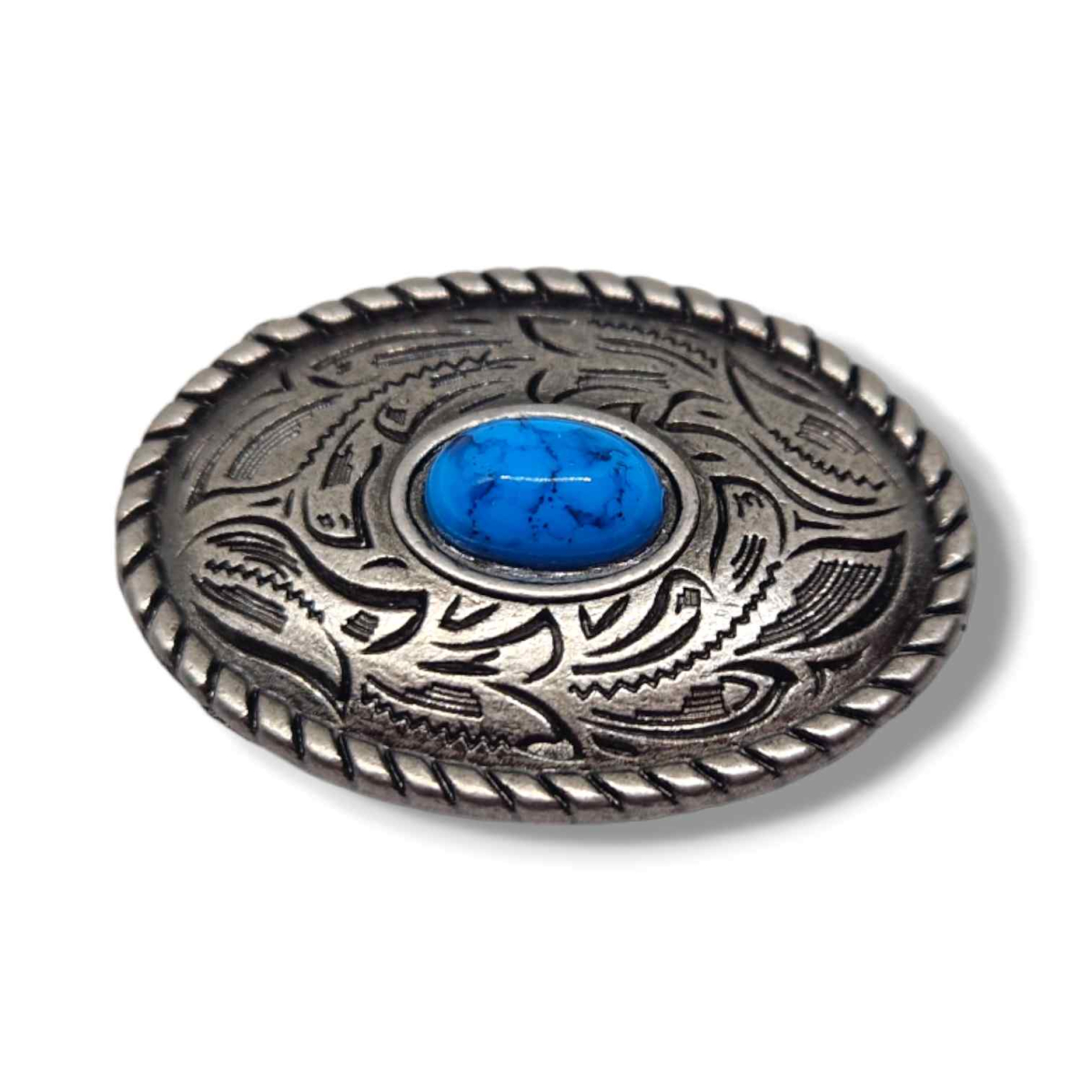 Concho "Western" silber mit blauem Stein