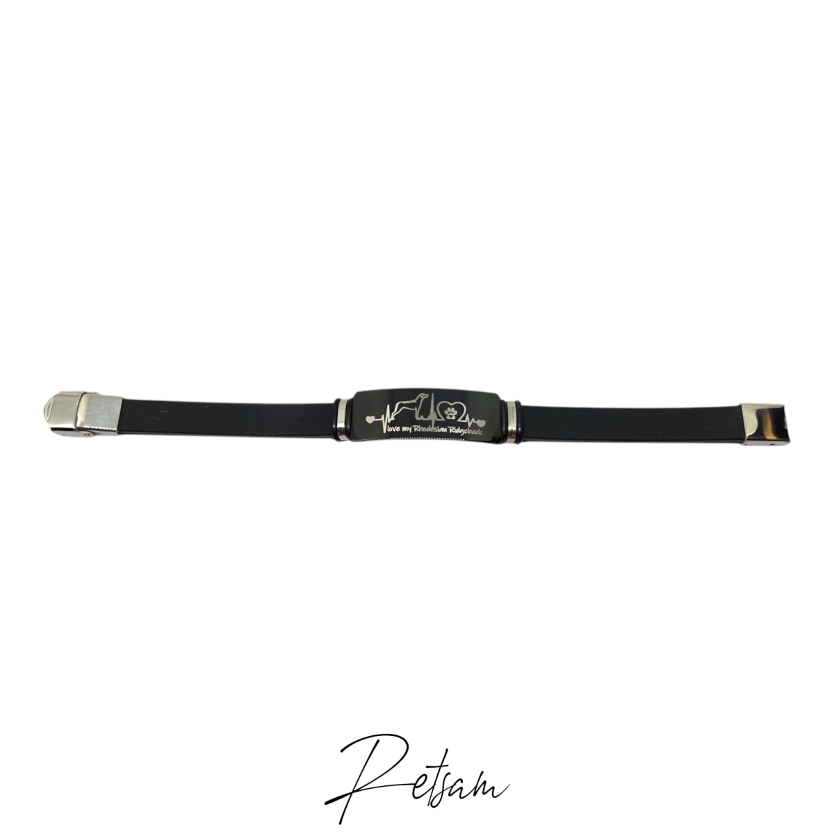 Armband Heartbeat Rhodesian Ridgeback Love Edelstahl Silber(1)