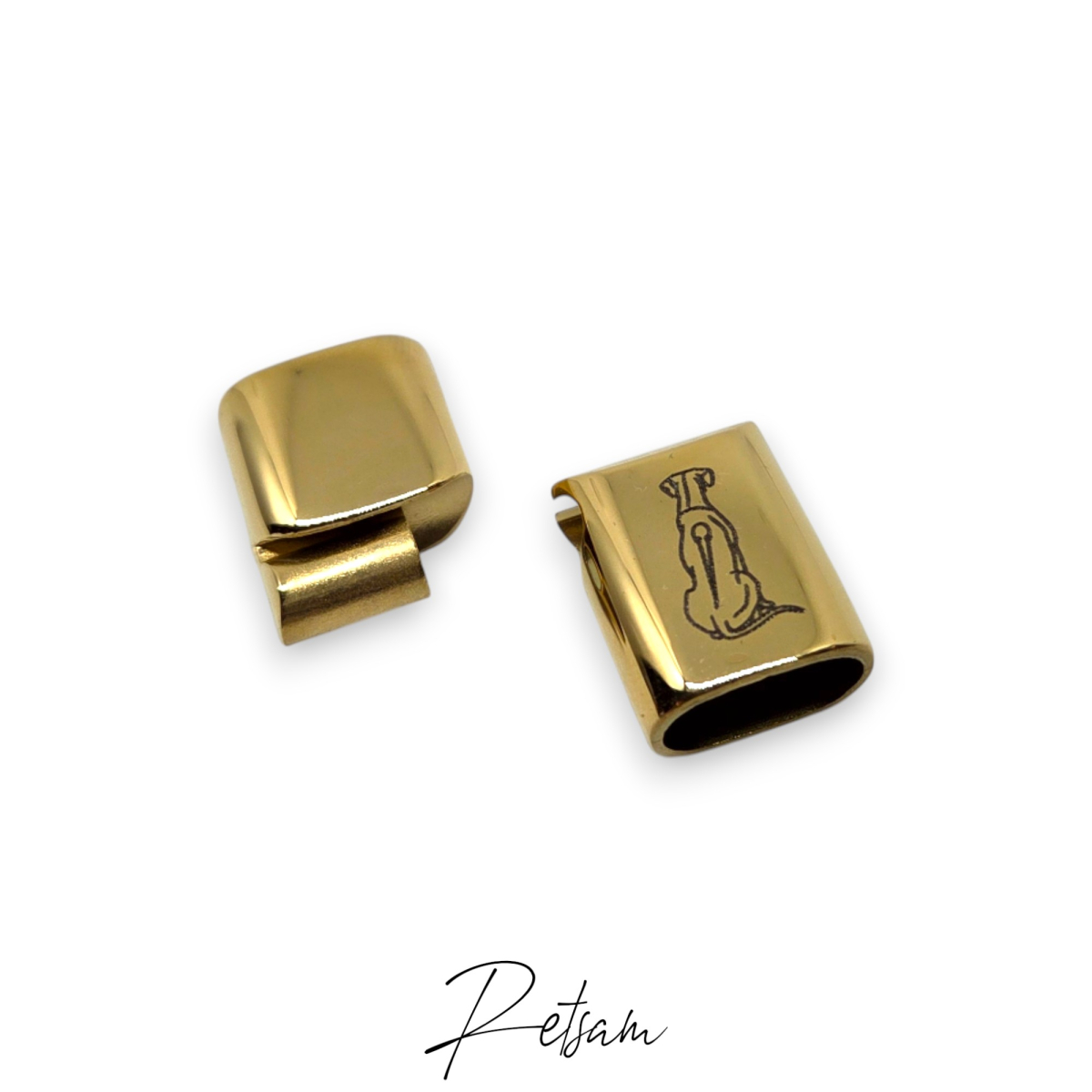 Magnetverschluss Edelstahl Goldfinish für 10mm