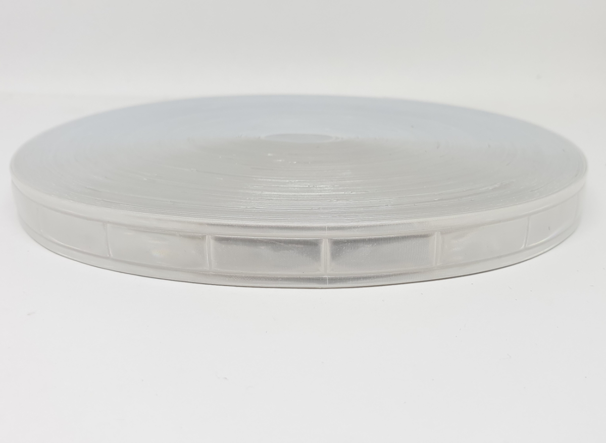 5m - Reflektorband SILBER 15mm Breite aus Kunststoff