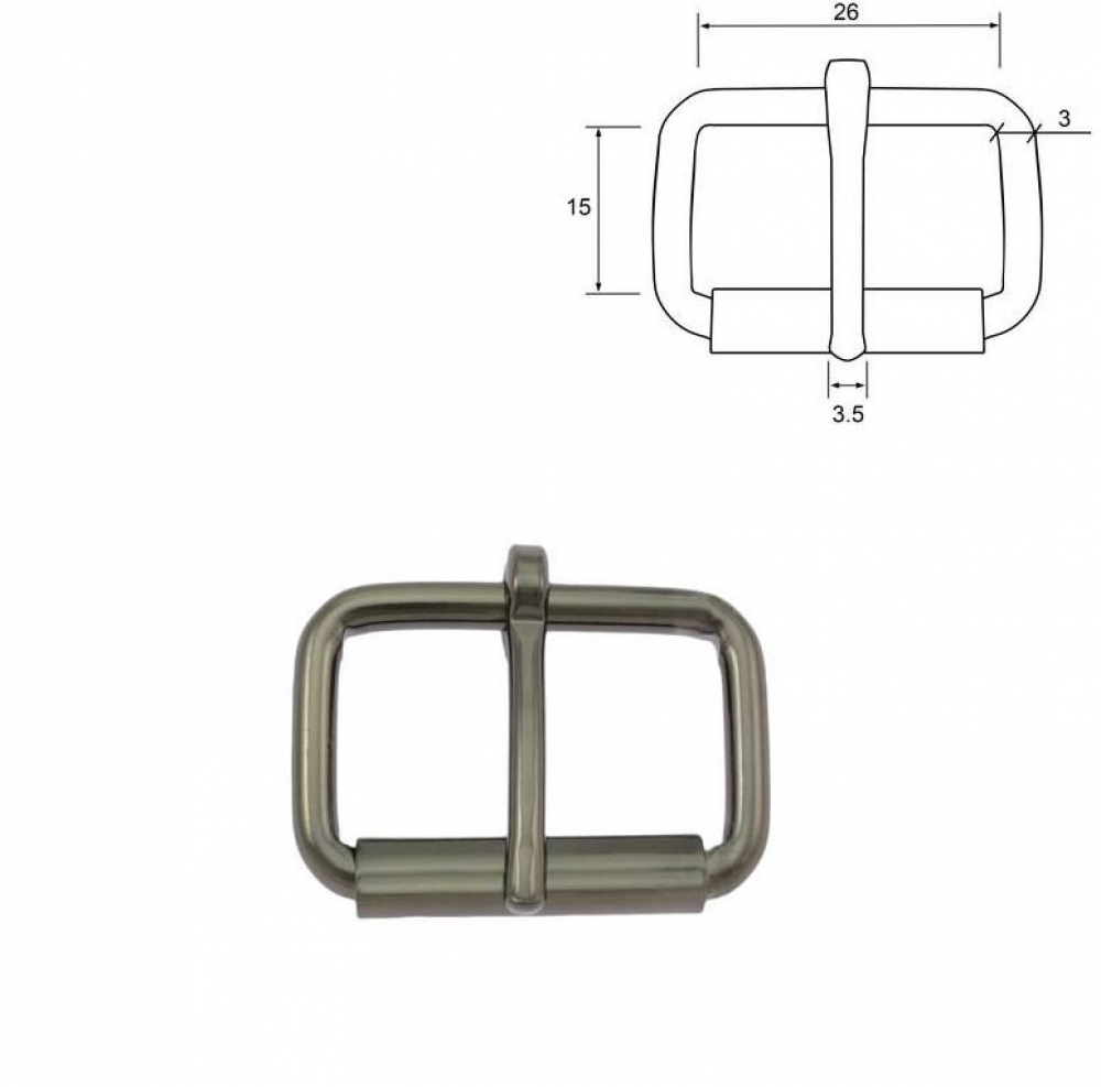 Rollschnalle Standard Anthrazit